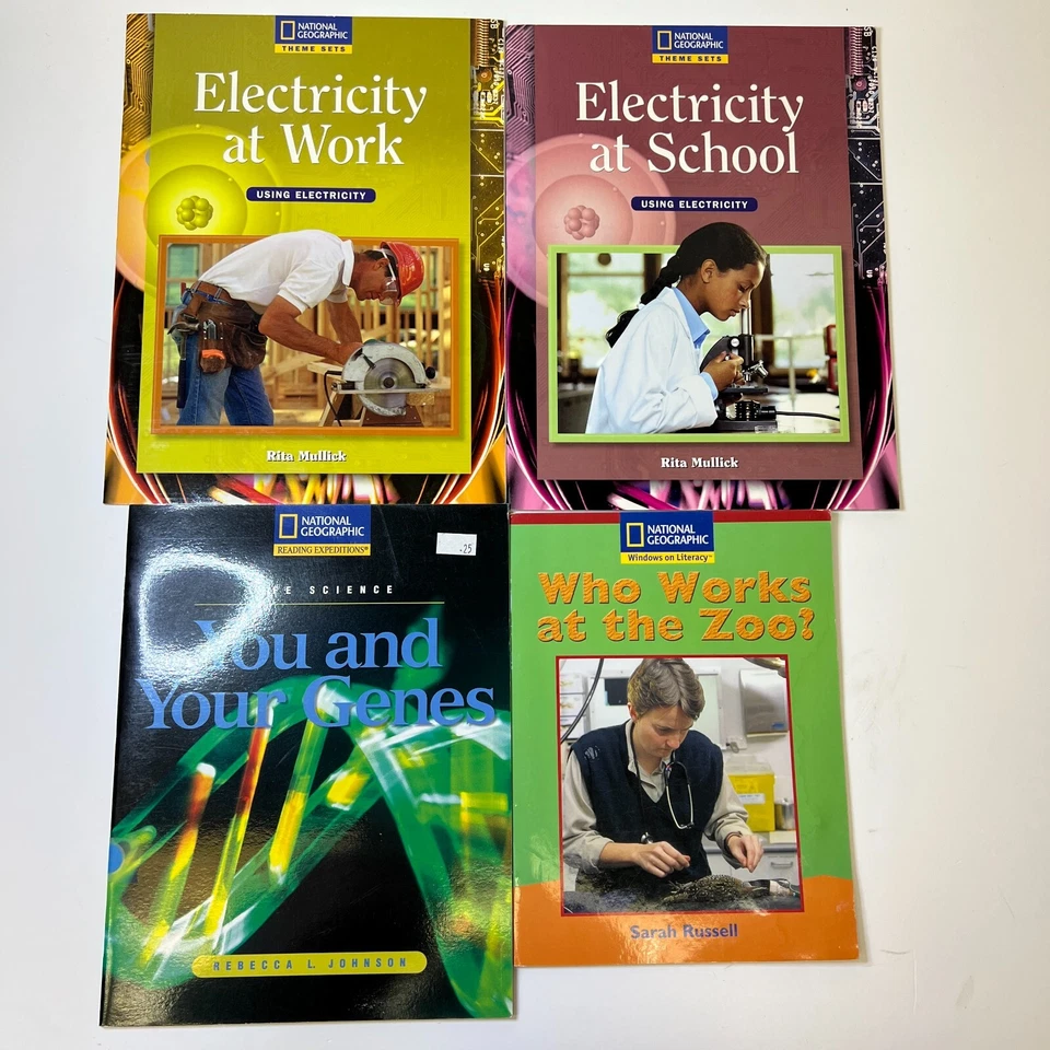 National Geographic Lot of 4 Theme Set-Electricity, Zoo, Genes, Reading/Literacy - Image 2 of 4