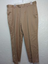 Perry Ellis Mens Portfolio No Iron Pants Flat Front Antelope 38 x 29 NWT