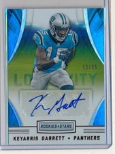 KEYARRIS GARRETT - 2016 Rookies & Stars RED SP Rookie AUTO 12/25 - Panthers RC