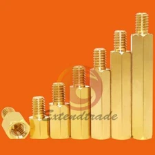 For 20-50pcs M2.5 2.5mm Brass Standoff Spacer  FemalexMale Thread 6mm