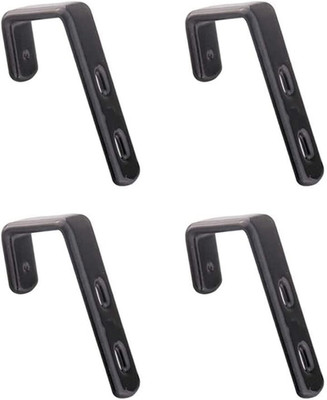 Heavy-Duty Iron Bunk Bed Ladder Brackets with PVC Coated Hooks (4 Pack)