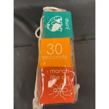 Activity Dice Foam Movement Blocks 3 Piece Set with Canvas Bag Multicolor NEW