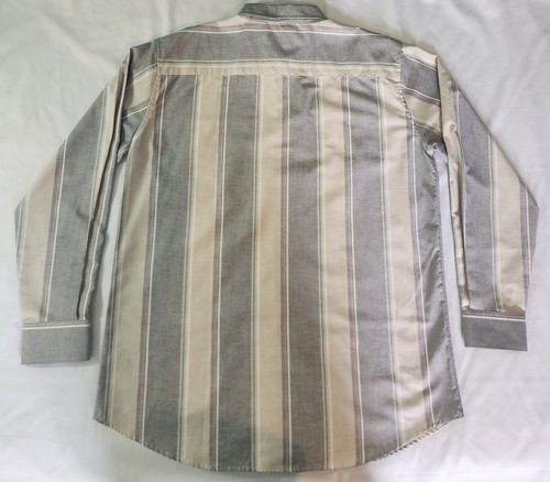 Manhattan Vintage Striped Dress Shirt Wrinkle Free Button Down Mens Size XL Tall - Picture 2 of 8
