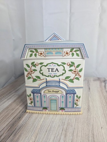TEA Lenox Spice Village Porcelain Canister Cottage Core Vintage 1990 No Flaws