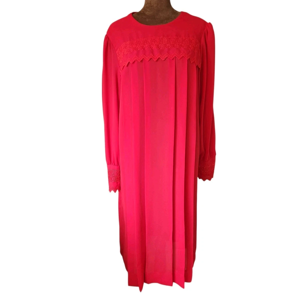 chinese dress ladies Tamara V-Neckline Ruched Long Sleeve Lace Mesh Dress Red– Selfie Leslie main image 0