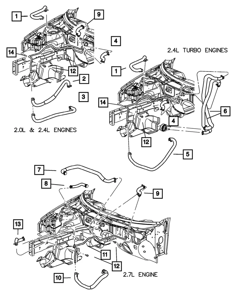正品 Mopar Overflow 软管 4266423 — 第 3/3 张图片