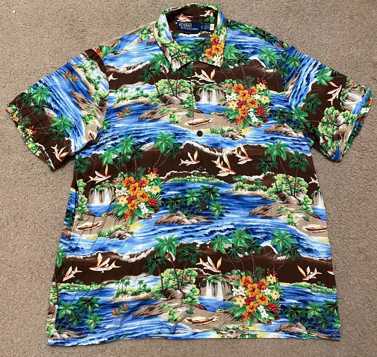 Polo Ralph Lauren Short Sleeve Hawaiian Casual Button-Down Shirts