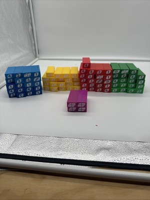 1994 Mattel UNO Stacko Replacement Parts Pieces Blocks Bricks Tiles Lot of 81