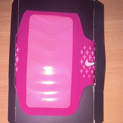 Nike Pink Universal Cell Phone Armband w/ Clear Screen Window, Hook & Loop
