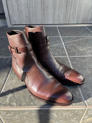 YSL Yves saint Laurent Men\'s Brown Leather Boots sz 10 Saint Laurent  main image 3