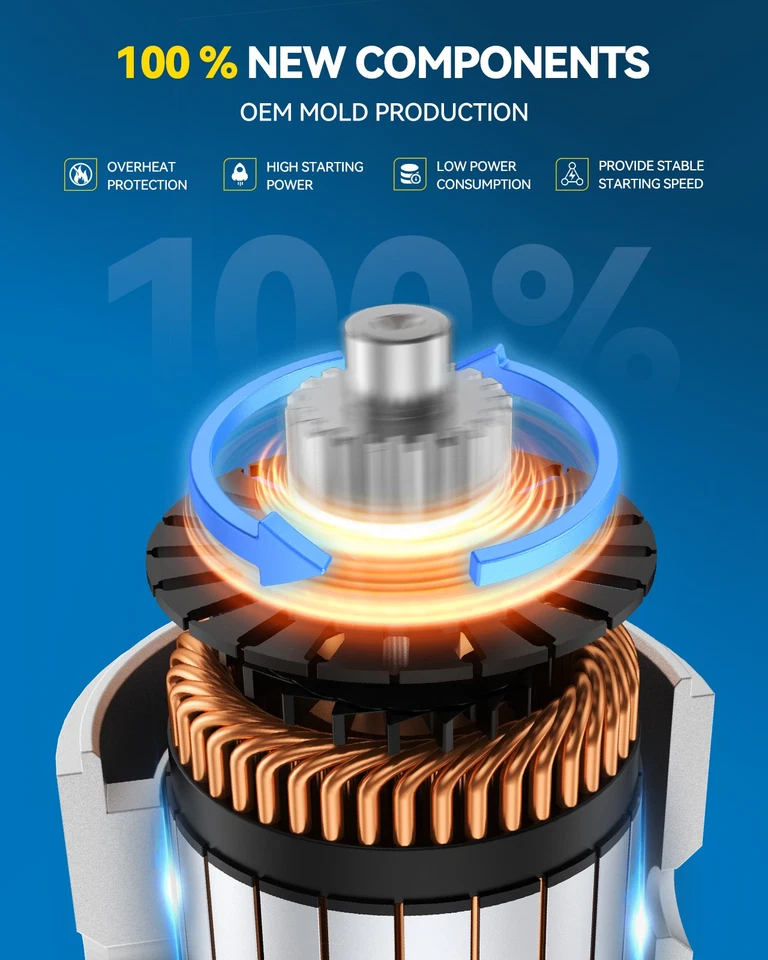 PHILTOP Starter For 2003-2009 Lexus GX470 1998 - 2007 Lexus LX470 4.7L V8 - Image 3 of 4