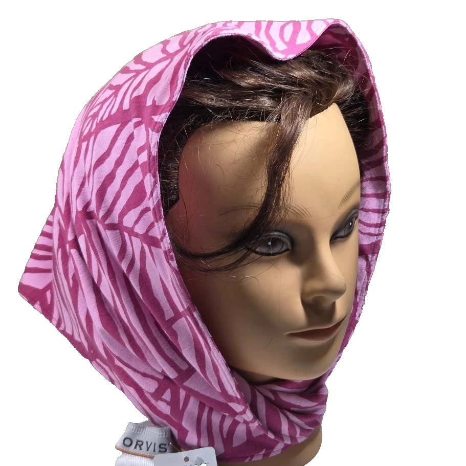Orvis DriCast Punched Stamped Leaf Diamond Head Neck Scarf Sun Guard Travel NWT