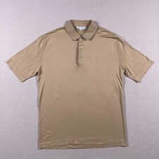 VTG Sulka Polo Shirt Mens Medium Brown Cotton Designer Made in Italy