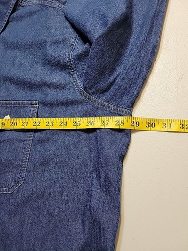 Dickies Shirt Mens XXXL 3XL Blue Denim Long Sleeve Button Up Outdoor Work New - Picture 5 of 7