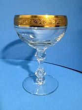 Tiffin Franciscan Westchester Champagne Glass with Minton Rim Gold Embellishment