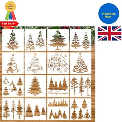 Robuste 16 Stck. Tannenbaum Weihnachtsschablonen für sichere Kinder Basteln & Fensterdeko