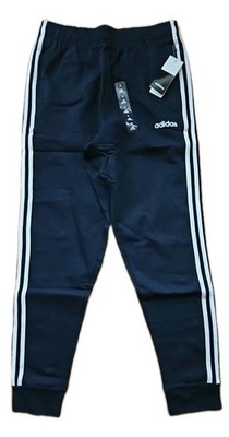 Mens Adidas Essential Fleece Tapered Cuff Pants Sweatpants Joggers 3 Stripe New