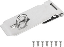 Stainless Steel Hasp Latch, Heavy Duty Hardware Padlock Latch Can be Used on Gat