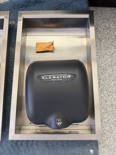 XLERATOR XL-GR Graphite Hand Dryer w/ Recess Kit 110-120V Commercial Tested