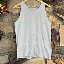 Vintage Gray Tank Top Mens Size Small Made In USA Single Stitch Russell Athletic