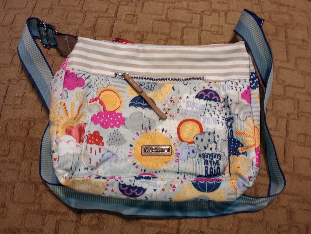 LILY BLOOM Singing In The Rain Backpack Multicolor Color Block Multi-Pockets Travel Bag - Lily Bloom – Lily  main image 2