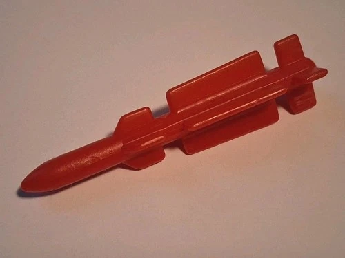 Vtg GI Joe Tiger Cat MISSILE rocket original 1988 Tiger Force vehicle red part