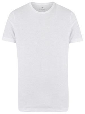 Ragman Herren T-Shirt Doppelpack Body Fit Rundhals weiß 48000 006