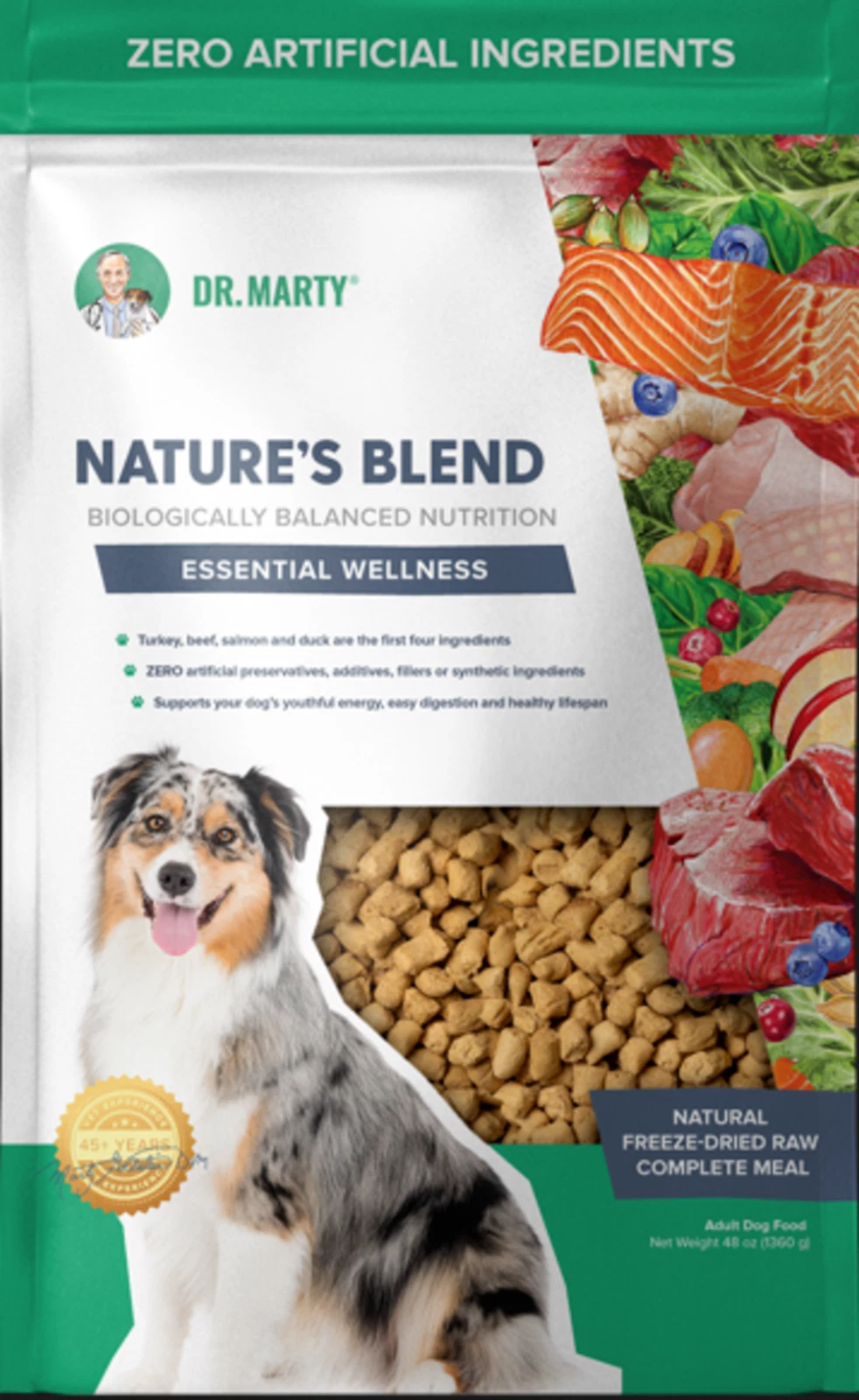 Dr. Marty Nature's Blend Freeze Dried Raw Dog Food 5lb - 80oz