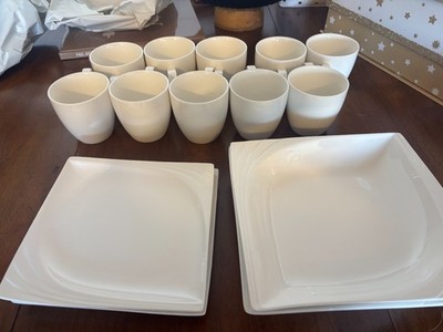 Malacasa square  porcelain dish set (serves 12)
