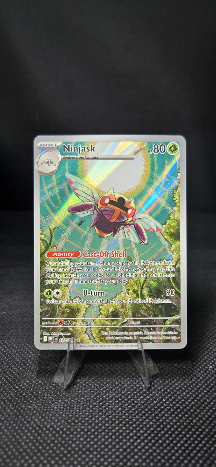 Ninjask - 137/132 - Illustration Rare - Mega Evolution - Pokemon - NM/M