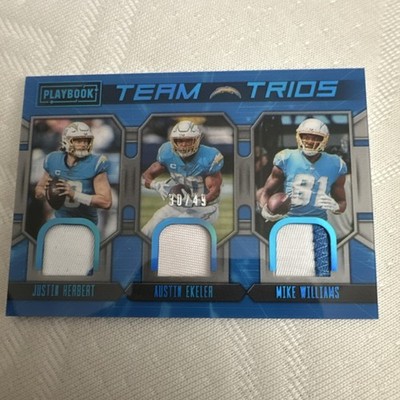 2022 Panini Playbook Team Trios Herbert Ekeler Williams 30/49 TT-1