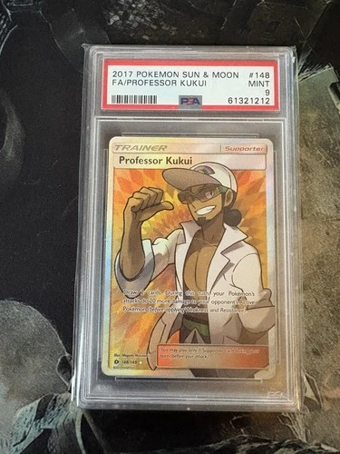 2017 Pokemon Sun & Moon Base Set Professor Kukui Full Art #148 PSA 9