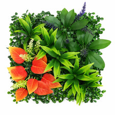 Panneau Plantes Artificielles Mur Végétal 25cmx25cm Réaliste Déco Jardin Anti-UV