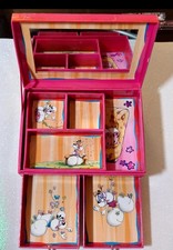Diddlina Vintage Jewelry Box Depesche Y2K Pink Storage Case with Mirror & Drawer