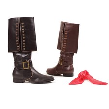Ellie Knee High Button Cuff Pirate Costume Boots Adult Men Shoes 121/Captain