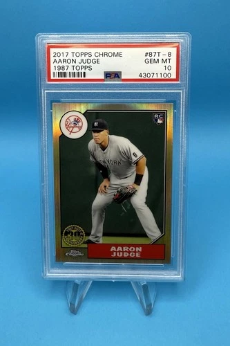 2017 Topps Chrome Aaron Judge 1987 RC Rookie #87T-8 Yankees PSA 10