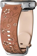Flower Engraved Band for Samsung Galaxy Watch 7/6/5/4/FE 40mm 44mm/Galaxy Watch