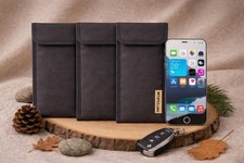 Black Faraday Shield Case Bundle 3 Pack for Cellphone  Keyfob Protection