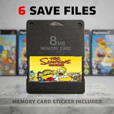 The Simpsons Game PlayStation 2 Memory Card Completed Saves