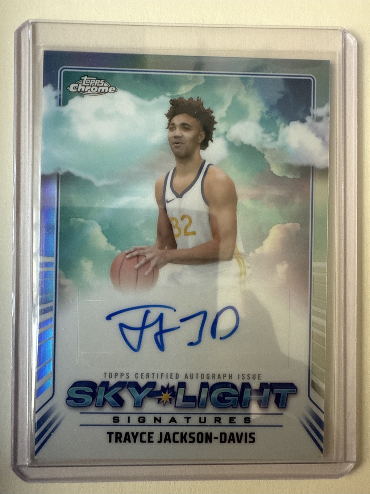 2024-25 Topps Chrome Sky-Light Signatures Trayce Jackson-Davis #SLS-TJ Refractor
