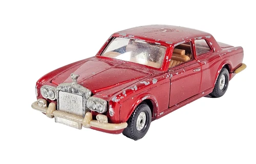 Vintage Corgi Toys No 279 Diecast Model Rolls Royce Corniche Red Color Car Unbox