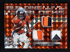 2020 Spectra Building Blocks Relics Neon Orange Prizm 7/10 Jerry Jeudy 0d44