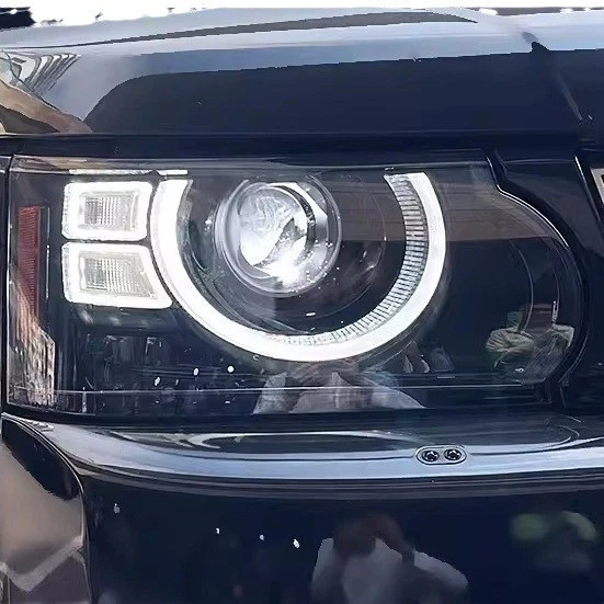 Conjunto de faros delanteros LED para Land Rover Discovery LR4 2010-13 y parrilla negra- Foto 2 de 4