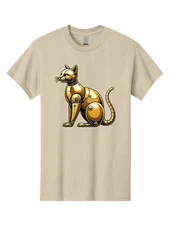 Metal-Cat Mens Graphic Tee, 100% Cotton, Casual Summer Wear