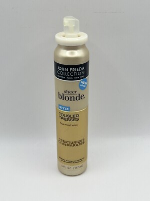 John Frieda SHEER BLONDE TOUSLED TRESSES Fine Mist Wax 5.0 fl oz 80% Full NO LID