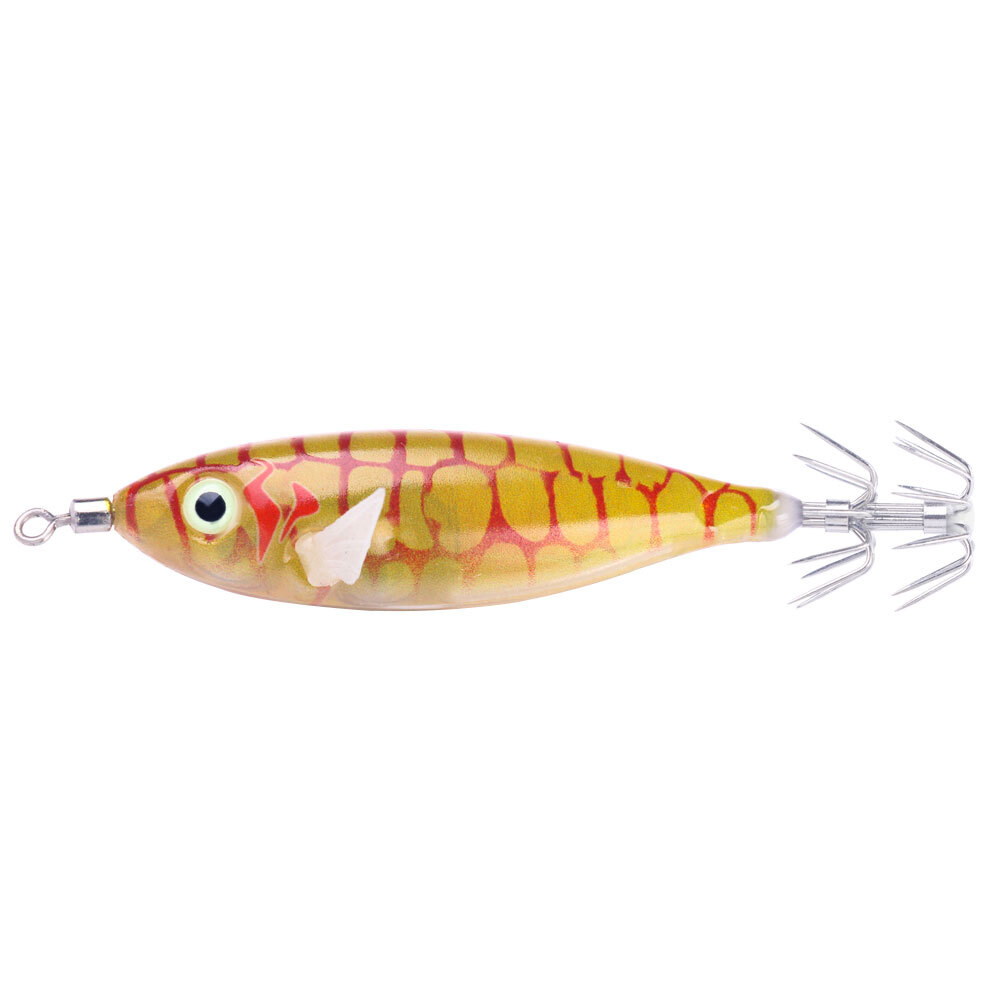 8PCS Glow Squid Jig Shrimp Lures Fishing Bait Hook Octopus 8cm/6g Saltwater Jigs - Image 7