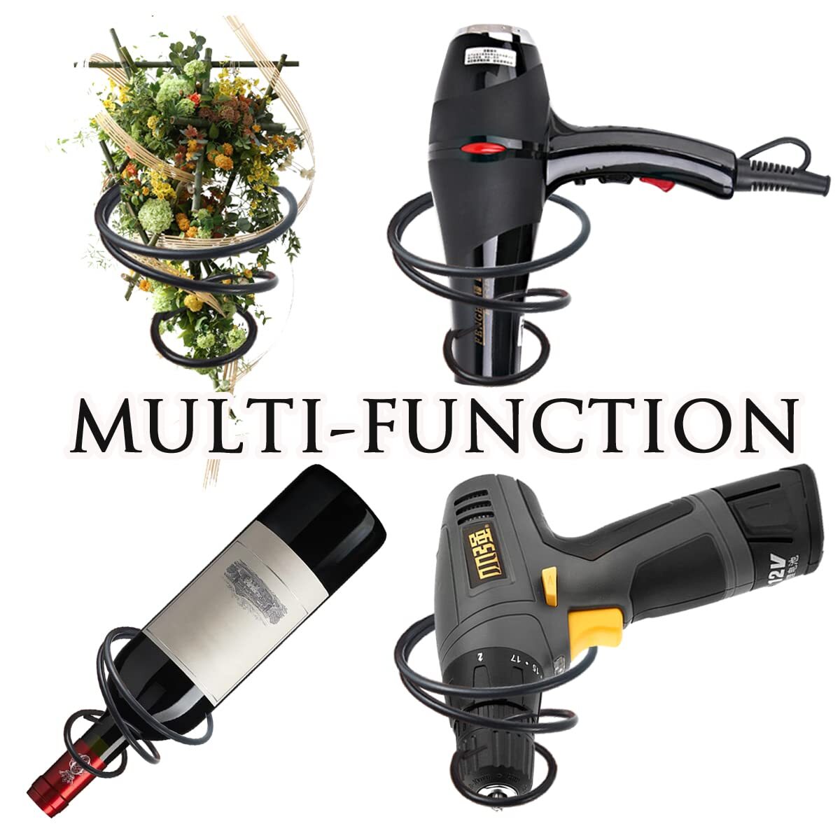 10 Pack Wall Mounted Spiral Wine Racks Wine Bottle Display Holder ...