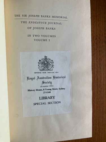 The Endeavour Journal of Joseph Banks 2 Volumes 1962 First Edition _Hgn - Picture 7 of 23