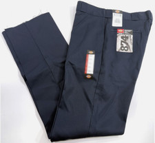NEW MENS 44x37 DICKIES ORIGINAL 874 WORK PANTS DARK NAVY 44x37 UNHEMMED