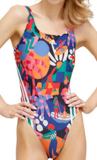 New Adidas 1-Piece SZ 10 FARM RIO HY5563 Swimsuit Tropical Fun Brazilian Art